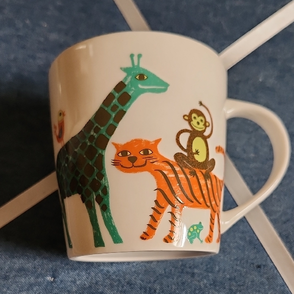 ⭐️3/$20Vintage Starbucks  Animal Print Ceramic Coffee/tea  Mug Like New